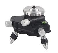 Bracket Laser Level Adapter, Standard 1/4" Threaded Mount 360° Manually Operated Rotating Base Adjustment Tripod Micro Adjust Horizontal Bubble Platform for Interface Measure Tool Line