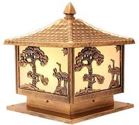 Bracket Light Chinese Style Decoration Outdoor Bollard Pillar Light Rectangle Waterproof Ip54 Retro Patio Garden Villa Balcony Aluminum Parks Lawn E27 Post Lantern Stainless Steel Bracket Light,