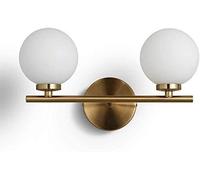 Bracket Light Metal Bracket Lighting Stylish Elegant Vintage den Metal Matt Glass Industrial Modern Double Bracket Lights Restaurant Tv Background Bracket Light Bar Wall Sconce Lig