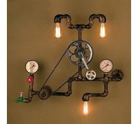 bracket Retro LED Water Pipe 3 Lamp Fixture Source Bronze Iron Sconce Light Bedroom Living Dining Room Study Mount Light,LED Chandelier Ceiling wall