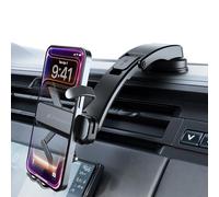 Bracketron AutoGrip Low-Profile Dash Mount- Phone Mount for Car with TemperBond Suction, One-Handed Operation Universal Cell Phone Holder Car Dashboard, Clear View Design