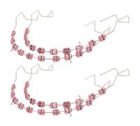 Brackets Falsos Para Dientes Kit 2 Pack, Braces Kit with Brackets & Wire &, Brackets Para Dientes DIY Retainer for Teeth, Dental Student Practice Props (Rose Red)