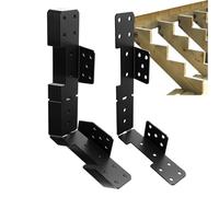Brackets for Stringer Hangers - Pack of 10 Adjustable High Performance Steel Beam Connectors, Secure Mounting Parts for Patio Frames for Outdoor Constructions, Farmhouses, Apartments, Garages