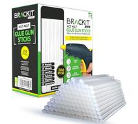 brackit 200 Pack Extra Long Hot Glue Sticks, 7mm x 150mm - Bulk Pack Non-Toxic for Gun Refill Craft DIY - One Size Fits Most