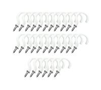 brackit 25 x PVC-Coated 25mm (1in) Cup Hooks - Wall Ceiling Plastic-Covered Metal Screw-in Hooks for Kitchen Office Bedrooms Utility Room Garage