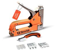 Brackit 5 in 1 Heavy Duty Staple Gun with 2400 Staples and Stapler Remover - Including Crown, U Shape and T Shape Brad Nails - Ideal for DIY, Arts & Crafts, Upholstery & Repairs