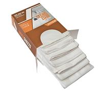 Brackit 8 Pack - Extra Large Plastic Dust Sheet for Decorating - 5 x 4m (16 x 13ft) - 20 Micron - Embossed White Plastic Sheets for Painting - Waterproof Plastic Sheets for Painting & Covering