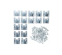 Brackit 80 Piece Flush Mount Concealed Bracket & Fixing Set - 36 x 36mm - Galvanised Steel Hidden Headboard Hanging Bracket Kit - Inc Screws & Fixings - for Furniture Assembly, Home Décor & Display