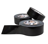 brackit Black Duct Tape - Heavy Duty Gaffer Tape - 48mm x 50m - 3 Rolls Pack - For Sealing, Reinforcing, Protecting, Binding & Labelling