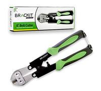 Brackit Bolt Cutter 8” (200mm) | CR-MO Steel | Mini Cropper Tool with Non Slip Rubber Handles for Cutting Wires, Cables & Small Fasteners