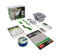 brackit Painter’s Kit - 15 Piece - for Cleaning, Painting for Gates, Benches, Stairs and More - Paint Stirrer, Tin Opener, Paint Kettle, Masking Tape, Gloves, Sandpaper Sheets, Drop Sheet