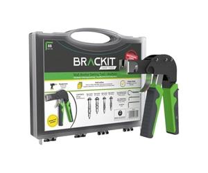 Brackit Plasterboard Fixing 88 Piece Wall Anchor Setting Tool Kit - in Carry Case with Instructions - for Cavity, Drywall & and Wall Mounting Includes Wall Hooks