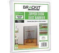 Brackit U Shape Zipper Door dust Sheet with pre-Assembled 4.5m Zipper. 180cm x 220cm. with Masking Tape 36mm x 10m