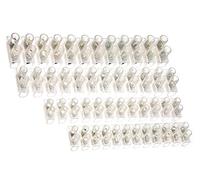 BRACKIT Wire Connectors - Multi Pack of 4 - Clear Electrical Terminal Block - 2 Sizes 5 Amp and 10 Amp - 2 Strips Per Size -12 Way Electrical Connectors