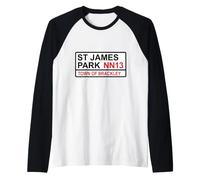Brackley Town St James Park Iconic Street Sign Raglan Baseball Tee