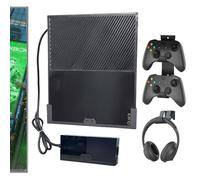 BracNova Wall Mount for Xbox One,Steel Wall Mount Kit for Xbox One Original and Power Brick Mount-Xbox One Stand with 3 Detachable Controller Holder and Headphone Hook
