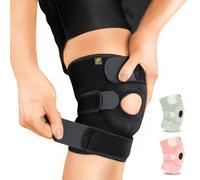 BRACOO Adjustable Compression Knee Support with Patellar Pad for Men & Women - Knee Brace Sleeve for Arthritis, Runner's Knee, Running, Gym, Football, KS10 (Black)