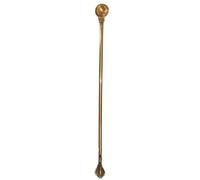 BRACOP Brass Havan Serving Spoon 1 Piece Indian Pooja Item Havan Samagri Agnihotra Set Copper Pyramid Religious Ghee Spoon for Havan, Home Temple Mandir Decorations Pooja Accessories Spiritual Gifts