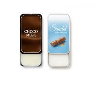 BRACOP® Choco Musk and Sandle Solid Perfume Set of 2 Pcs Skin Care Balm Cream Pocket Perfume Long Lasting Essential Oils for Men Travel Size Portable Jars Natural Perfume Rakhi Gifts