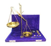 BRACOP® Jewelry Scale Weight Measuring Box Tarazu Scales Precision Scales Decorative Storage Box Gem Scale Brass Showpiece Handicrafted Jewellery Weighting Scale