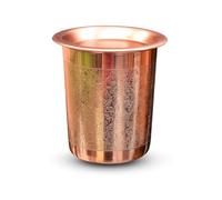 BRACOP® Pure Copper Glass With Lid Water Carafe Drinking Flask Handcrafted Moscow Mule Mug Water Tumbler Set Of 2 Pcs Drinkware Copper Mug For Water, Coctails Serve Ware Copper Utensils