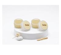 BRACOP® Sandal Solid Perfume Set of 2 Pcs Each 10 Gram Skin Balm Long Lasting Floral Fragrance for Home and Office Travel Size Portable Jars Natural Cream Pocket Perfume Essential Oils