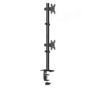 Bracwiser Vertical Dual Monitor Mount Fits 13-27 Inch LCD LED Monitor Computer PC Screens,Clamp Mounting, Fully Adjustable Desk Mount. MD7802