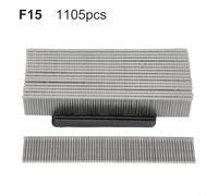 Brad Nails 1105 Pcs Set with 10mm/15mm/20mm/25mm/30mm Galvanized Steel Staples Compatible with F10/F15/F20/F25/F30 Nailers for DIY Home Woodworking(F15)