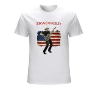 Brad Paisley Love and War Country Mens Unisex T-Shirt Graphic Print Top White Tee L