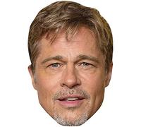 Brad Pitt (Goatee) Celebrity Mask, Flat Card Face, Fancy Dress Mask