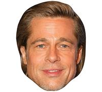 Brad Pitt (Long Hair) Celebrity Mask, Flat Card Face, Fancy Dress Mask