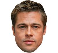 Brad Pitt (Stubble) Celebrity Mask, Flat Card Face, Fancy Dress Mask