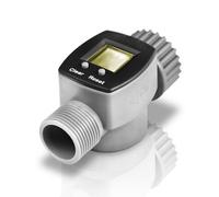 Bradas Digital Electronic Water Smart Flow Meter For Garden Hose Watering 3/4Inch Fxm