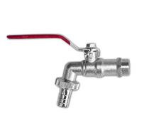 Bradas Heavy Duty Lever Garden Tap Outside Faucet Red Handle 1/2" 3/4" BSP