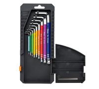 Bradas Hexagonal Colour Coded Easy Grip Allen Keys With Ball End Hex Keys In Tough Carry Case