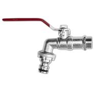 Bradas Outside Garden Lever Tap Brass 1/2" 3/4" BSP Ball Valve Quick Connect
