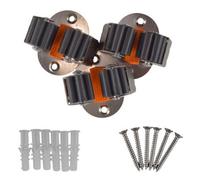 Bradas Pack Of 3 Garden Tool Clips/wall Holders/shed Organiser/rack With Wallplugs And Screws