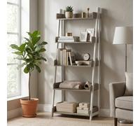 Bradbury Light Oak Veneer 5 Tier Ladder Shelf Unit
