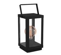 Bradford 1 Clear Metal And Glass Table Lamp EGLO Black One Size