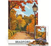 Bradford Autumn Path Adult Jigsaw1000 Pieces Thought Challenge Slow Leisure Cut Precisely Thoughtful Gift (38x52cm)