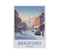 Bradford Canada Ski Vintage Travel Poster，Jigsaw Puzzles 1000 Pieces for Adults, Classic Puzzle Kids Puzzle Challenging and Difficult Puzzles for Adults and Teens38x52cm-BC13