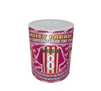 Bradford City Football Shirt Personalised Ceramic Money Box Gift