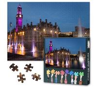 Bradford Night Skyline Jigsaw Puzzle 1000 Pieces for Adults West Yorkshire Cityscape Puzzle UK Downtown Landscape Modern Urban Wall Art Home Decor 27.5x19.7 Inch