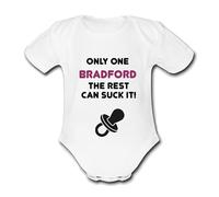 BRADFORD Suck It Football Personalised Unique Baby Vest Baby Grow Babygrow Cute City Novelty Boys Girls Footy Funny