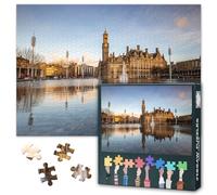 Bradford West Yorkshire Skyline Jigsaw Puzzle 1000 Pieces for Adults Daytime Cityscape Panorama Puzzle UK Downtown Landscape Wall Decor Home Art Challenge 27.5x19.7 Inch