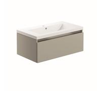 Bradfords Cerne Wall Hung Vanity Unit (inc 1TH basin) 800mm Latte