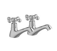 Bradfords Charlton Bath Pillar Taps - Chrome