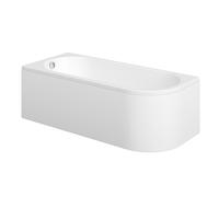 Bradfords Chesil J Shape 0TH LH Bath & Legs 1500x750mm White