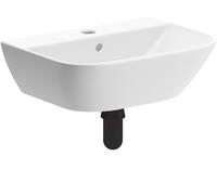 Bradfords Croyde 1TH Cloakroom Basin & Black Bottle Trap 450 x 320mm - White