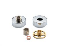 Bradfords Exposed Shower Valve Fast Fitting Kit Round (Pair) - Chrome